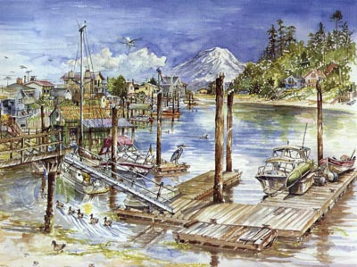 Sand spit, Bainbride Island Limited Edition Print