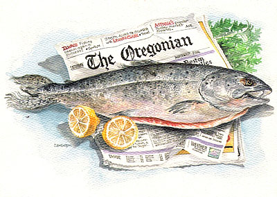 12 Blank Note Cards - Some of the best salmon fishing is at the mouth of the Columbia River.