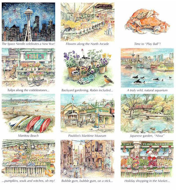 2025 Sarah Clementson Desk Calendar images