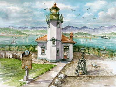 Alki Lighthouse Limited Edition Print