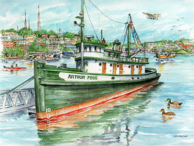 Arthur Foss Tugboat, Lake Union, Seattle - Limited Edition Print