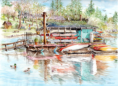 Bainbridge Island Rowing - Limited Edition Print