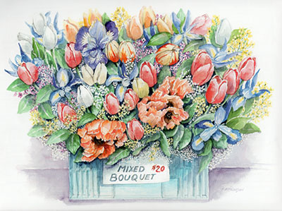 Flowers at Pike Place - Limited Edition Print