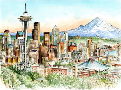 Kerry Park, Seattle - Limited Edition Print