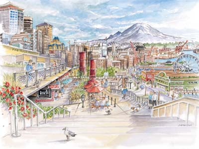 Market Front - Pike Place Market  - Limited Edition Print