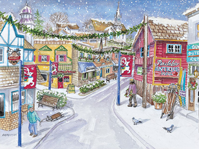 <h6>New!</h6> Poulsbo during the holidays - Limited Edition Print