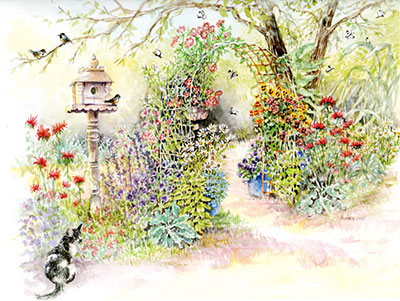 A Rolling Bay garden - Bainbridge Island - Limited Edition Print