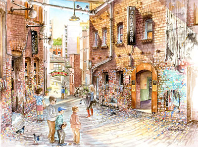 The Gum Wall in Lower Post Alley - Limited Edition Print