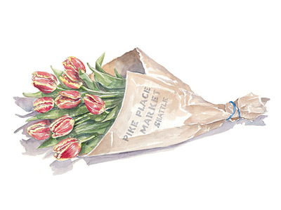 Tulips Market Bouquet - Limited Edition Print