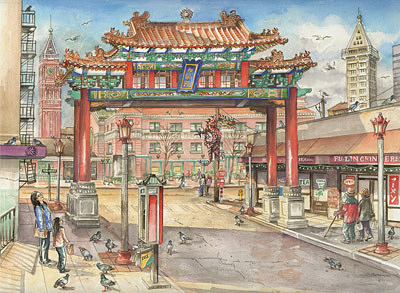 Chinatown Gate Limited Edition Print