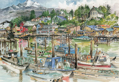 12 Blank Note Cards - La Conner, a classic Puget Sound fishing village and art colony