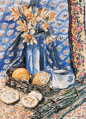 12 Blank Note Cards - Mediterranean reminiscences in still life