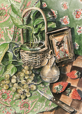 12 Blank Note Cards - Mediterranean reminiscences in still life