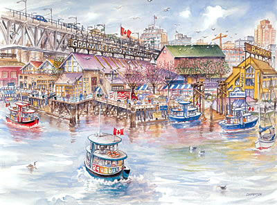 Vancouver's Granville Market Limited Edition Print