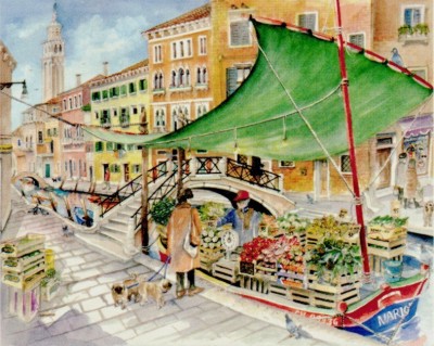 Floating Market, Venice Limited Edition Print