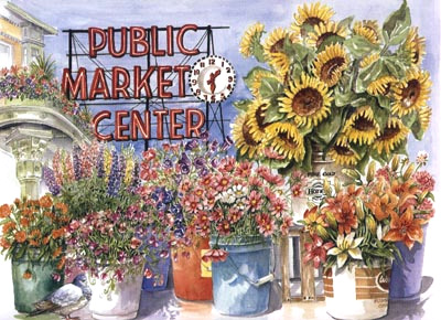 Market Sun Flowers Limited Edition Print