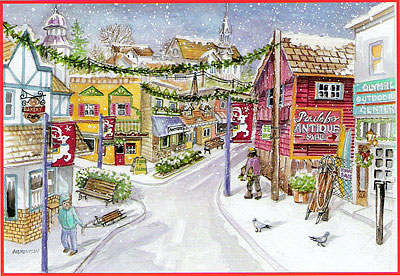 S-36 Walking in a winter wonderland - Christmas Cards - Baker's Dozen